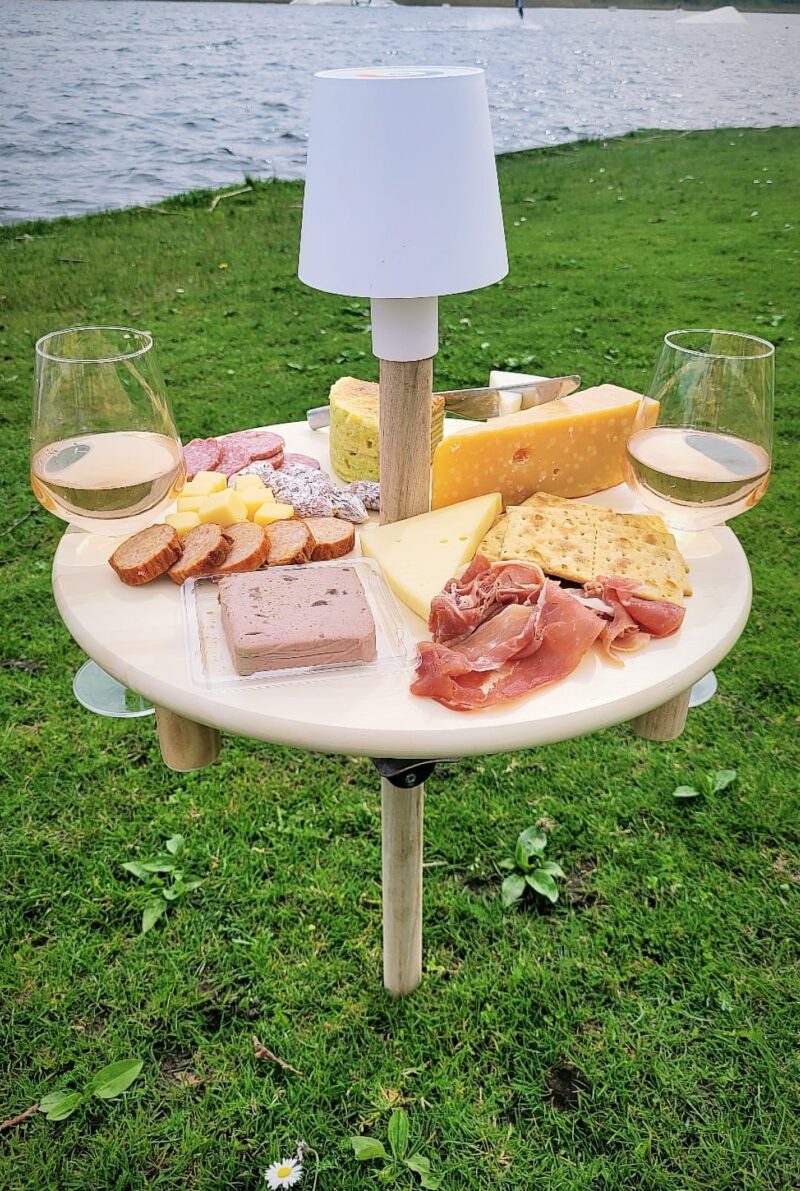 Picknickplank met lampje