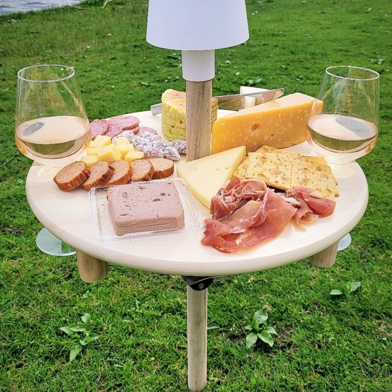 Picknickplank met lampje